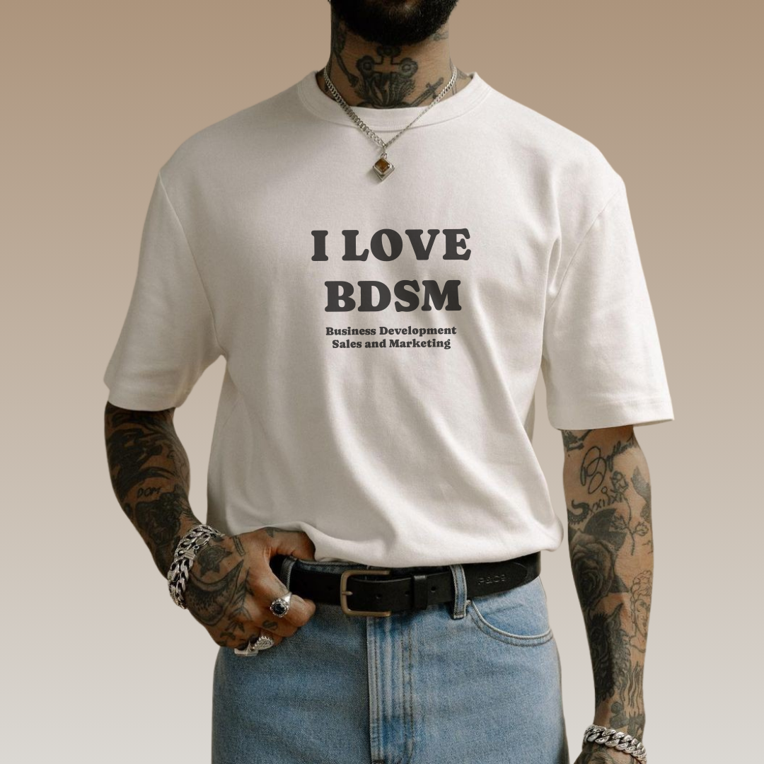 Funny Boxy T-Shirt with JOI - I LOVE BDSM